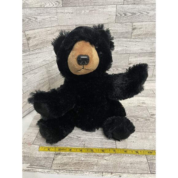 Wildlife Artist Black Bear Plush Hand Puppet Full Body 10” Inch Educational Play - Picture 6 of 10